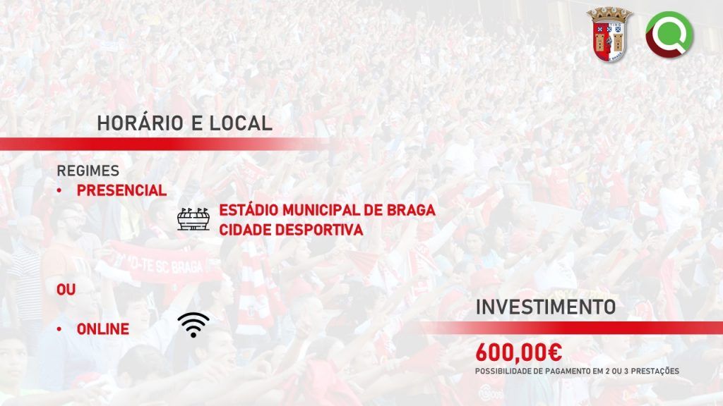 Curso de Scouting de Nível 1 Online - Estágio SC Braga - Sportrail